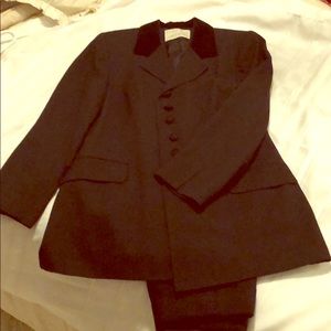 Black wool suit